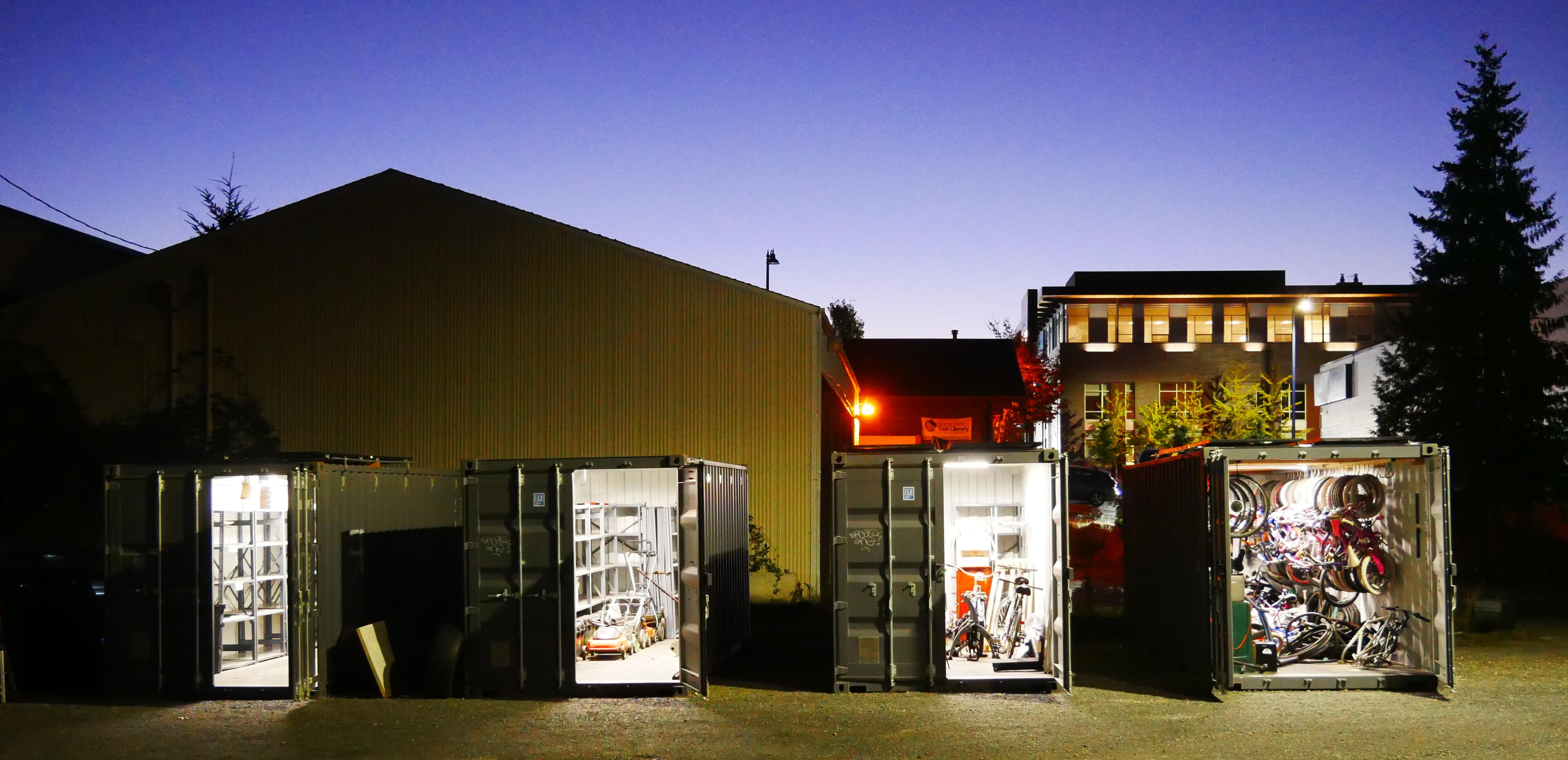 Shoreline Tool Library - Shipping Container Solar Power System